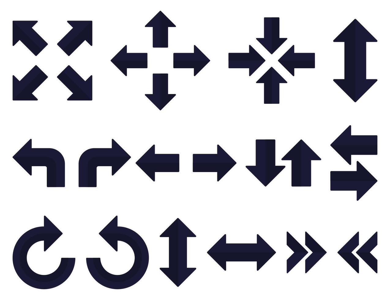 Arrow icon set. vector
