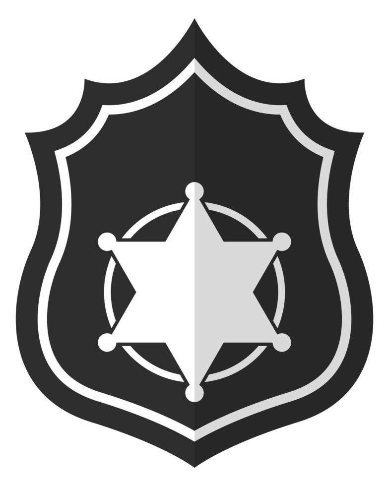 Sheriff badge icon isolated on white background. vector