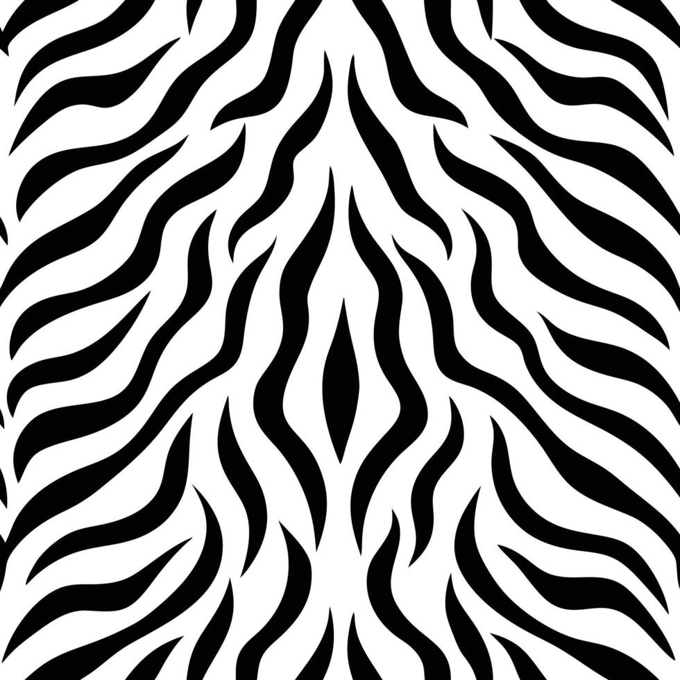 Bold and Dynamic Zebra Stripe Pattern in Classic Black and White vector