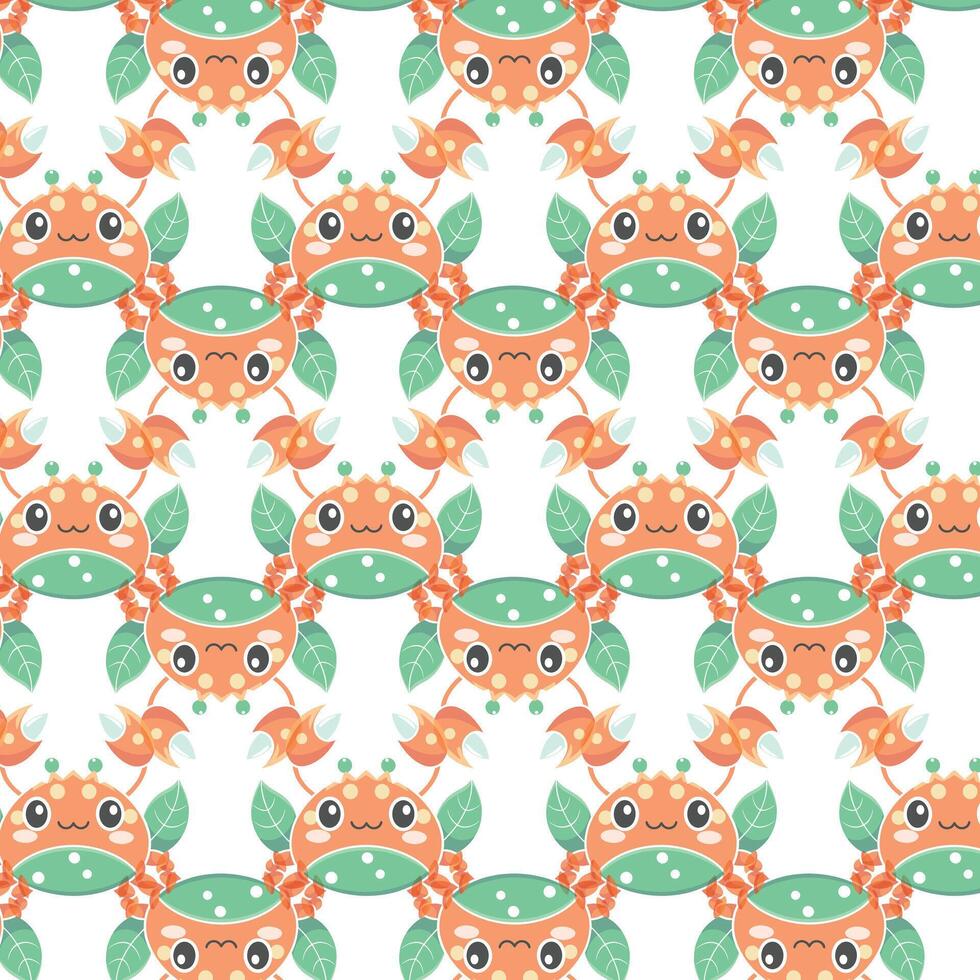 A pattern with cartoon frogs and flowers vector