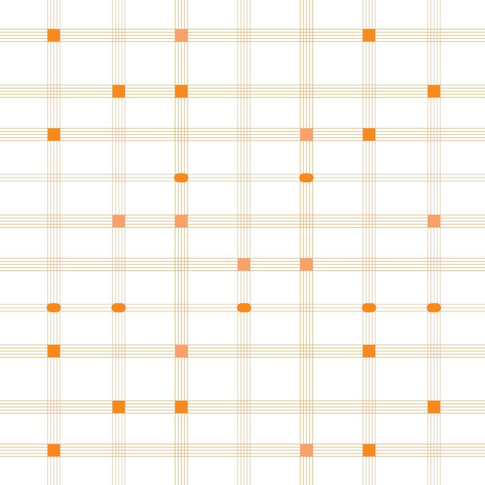 Intricate Orange Geometric Grid Pattern with Alternating Squares and Circles vector