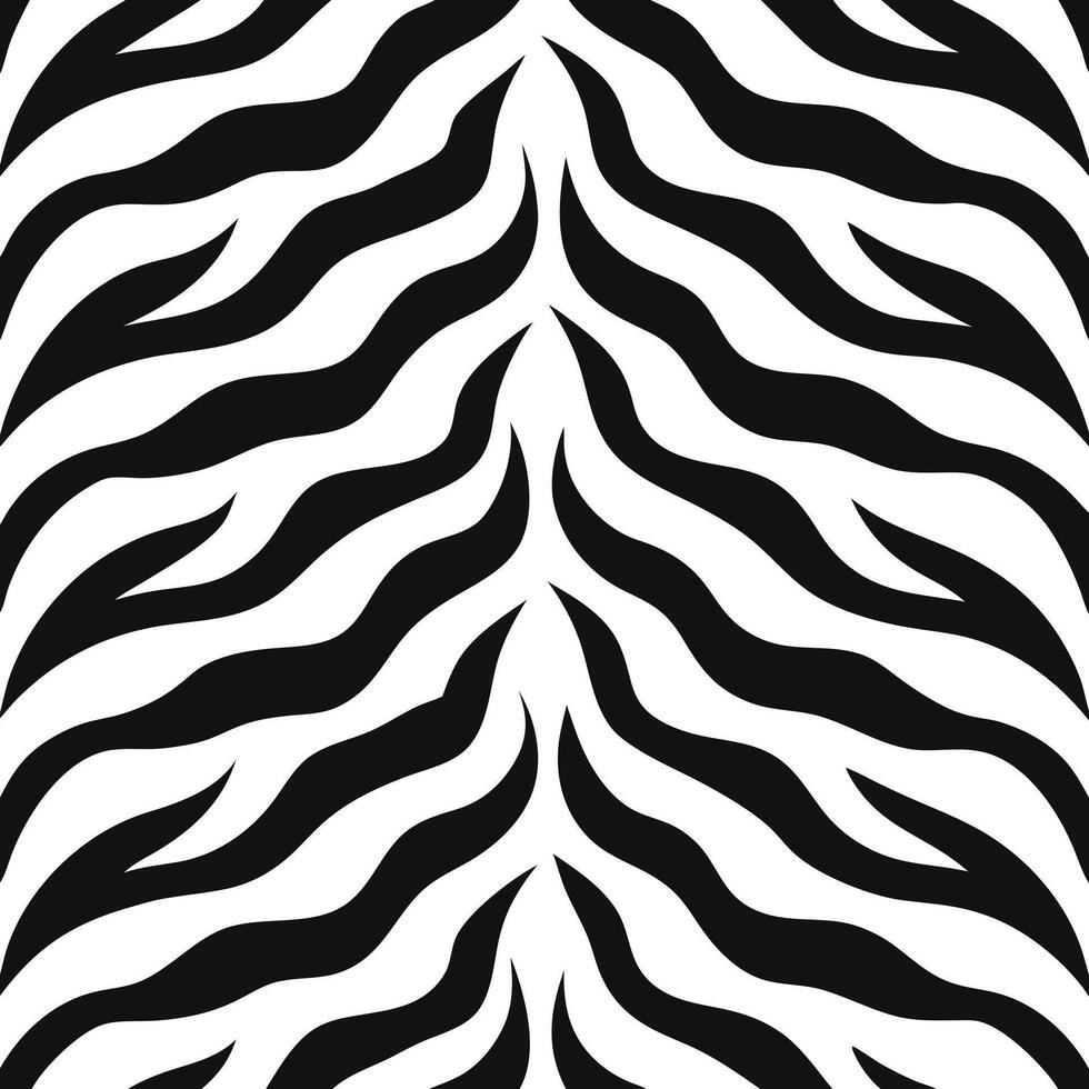 Bold Zebra-Inspired Black and White Striped Pattern for Decor vector