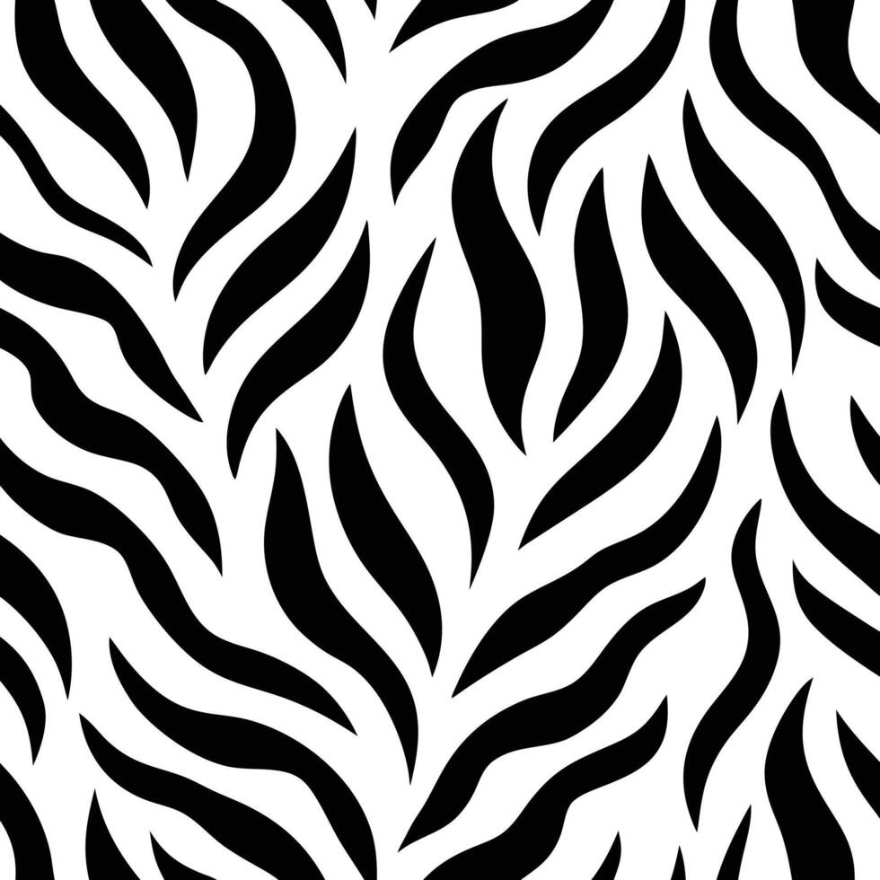 High-Contrast Zebra Stripe Pattern in Classic Black and White vector