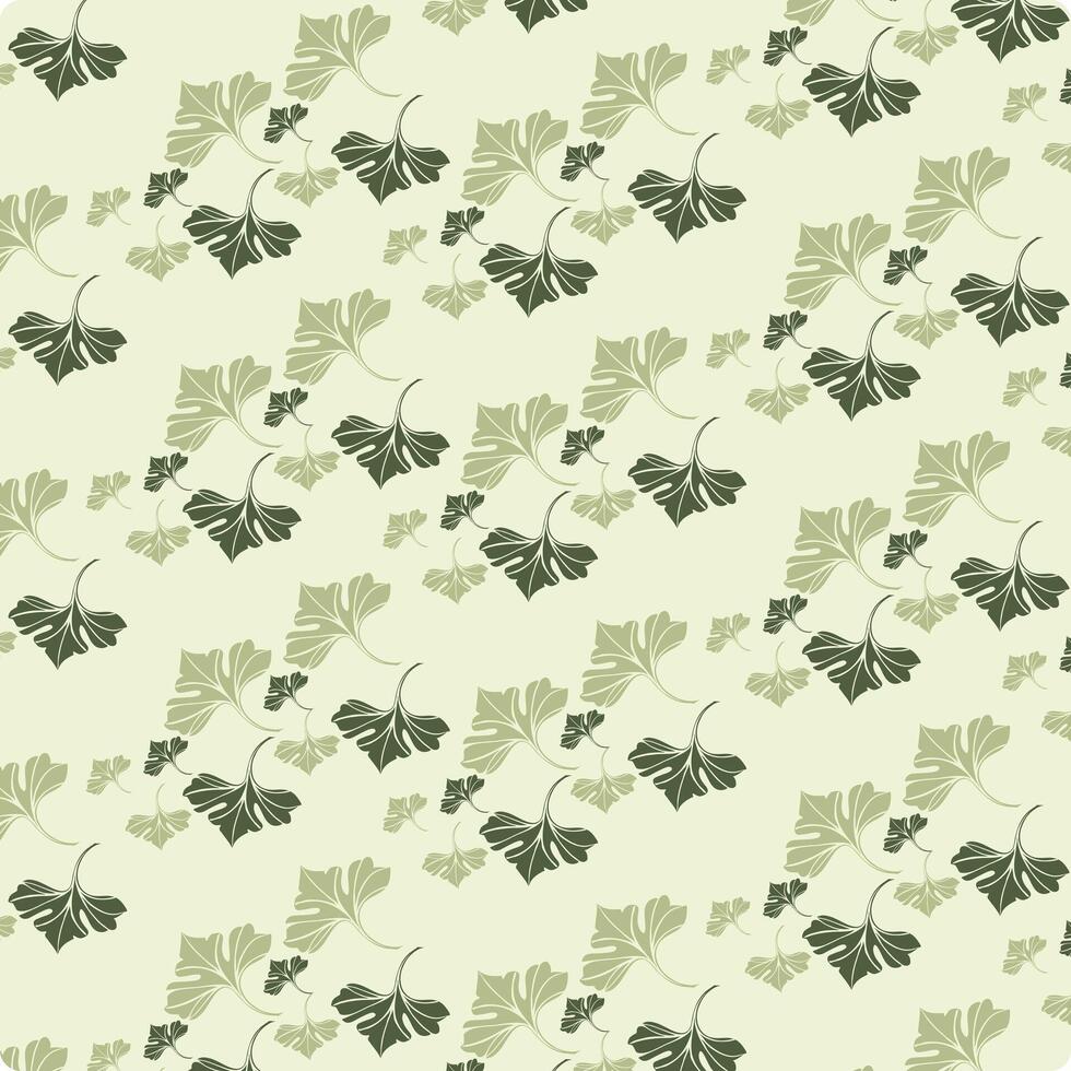 Elegant Ginkgo Vector-Leaf Pattern vector