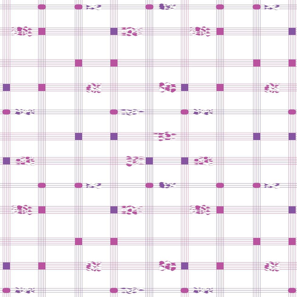 Elegant Pink and Purple Grid Pattern with Intricate Decorative Accents vector