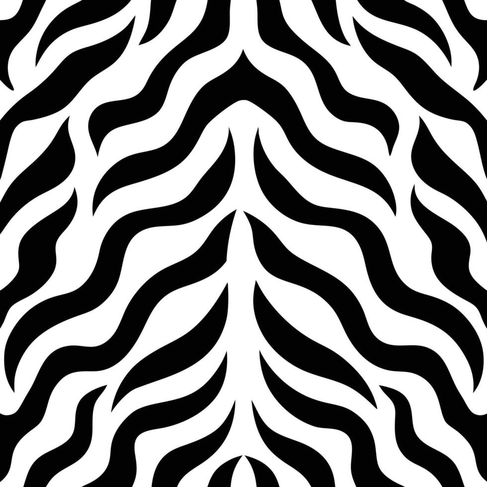 Dynamic Zebra Stripe Pattern in Bold Black and White Tones vector