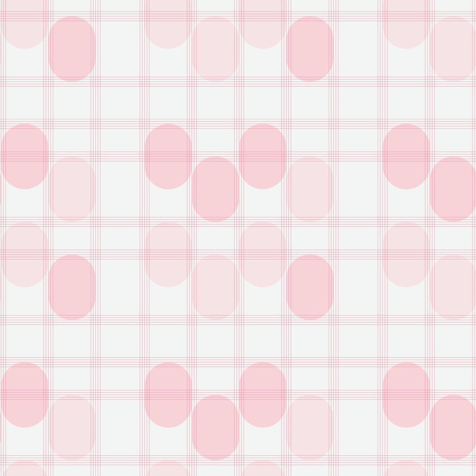 Intricate Red Grid Pattern with Regular Pink Circles and Squares vector