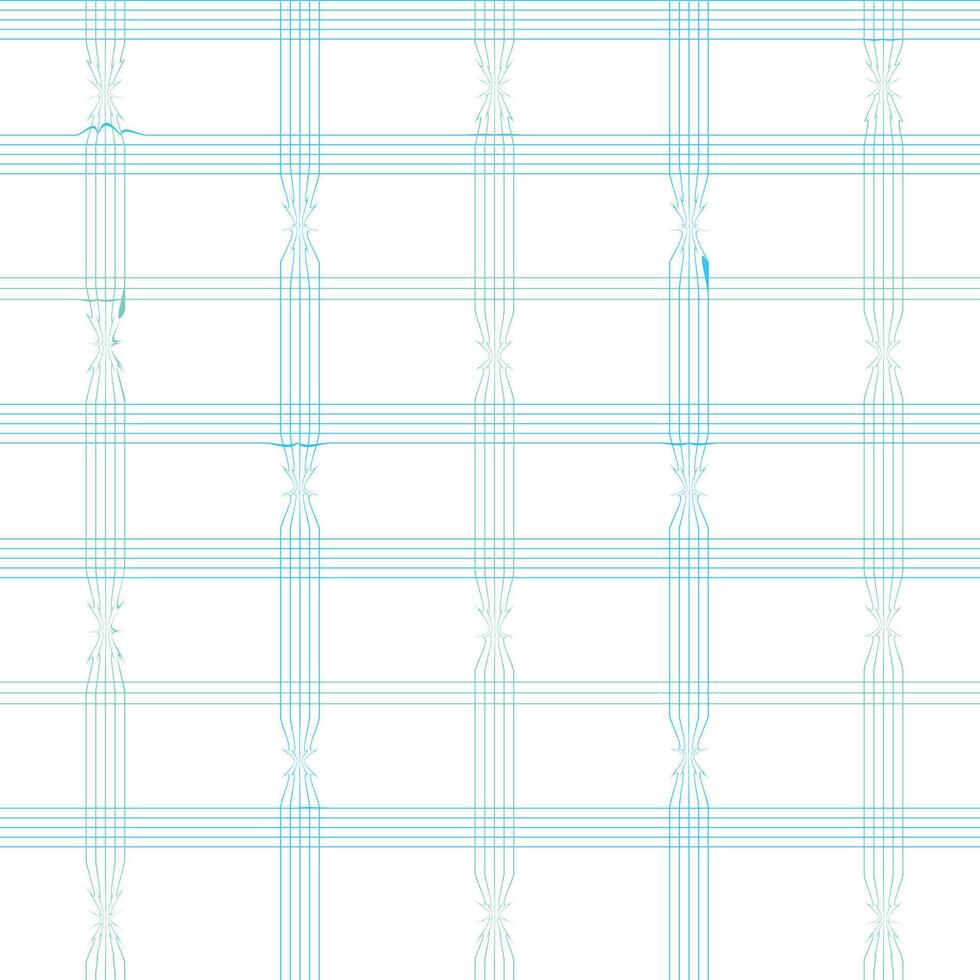 Intricate Blue and Green Geometric Grid Pattern with Floral Starbursts vector