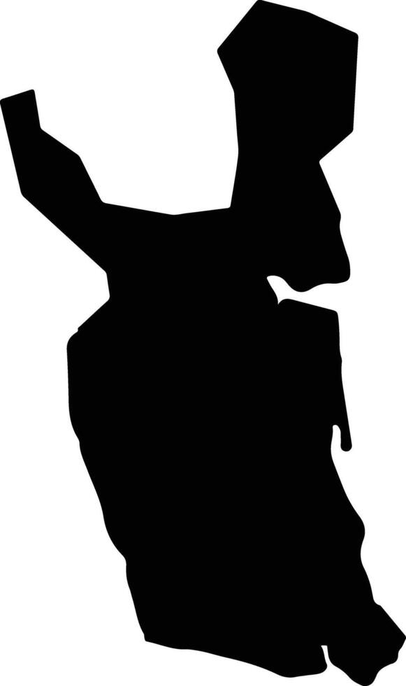 Degema Nigeria silhouette map vector