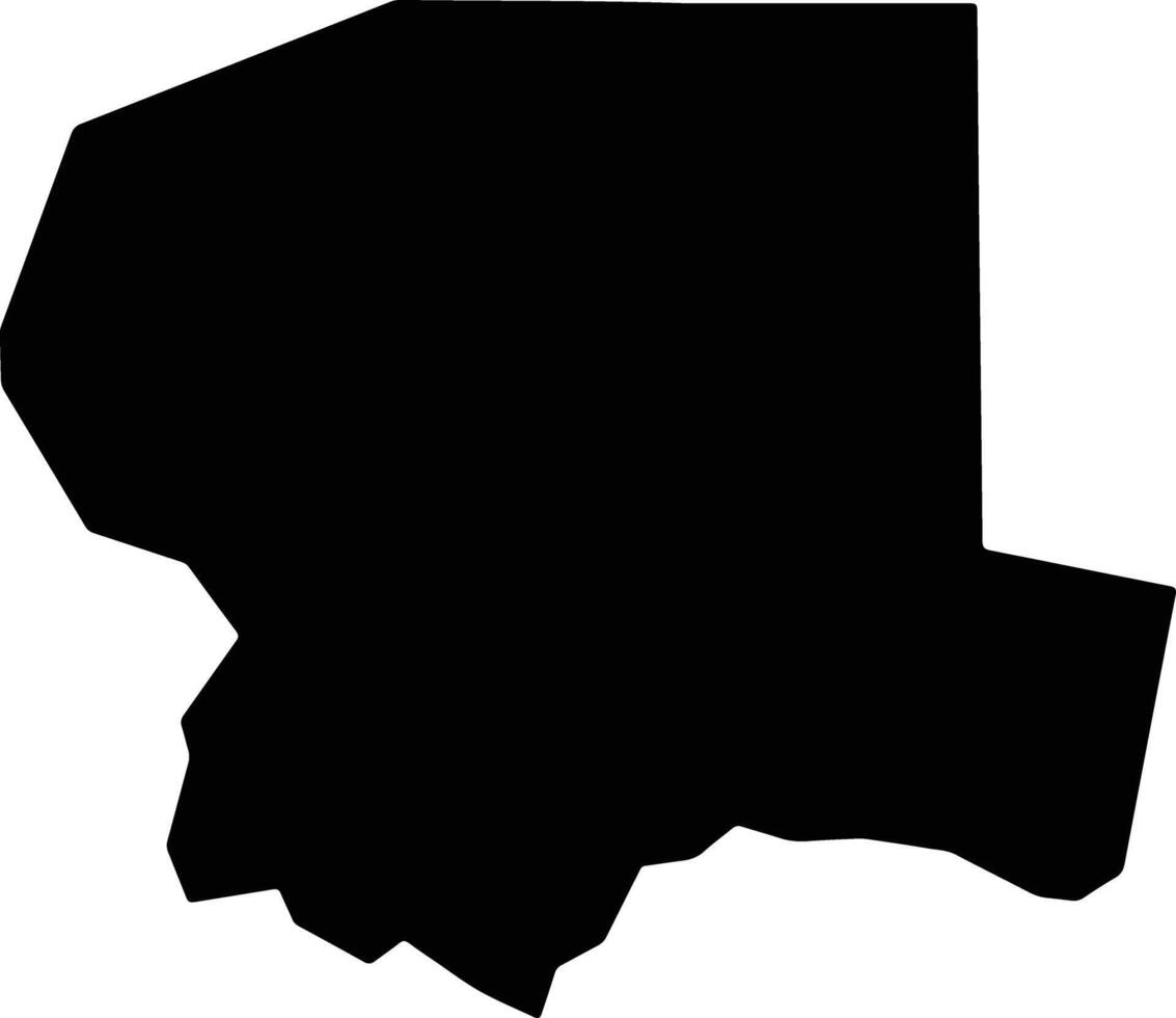 Dei District Papua New Guinea silhouette map vector