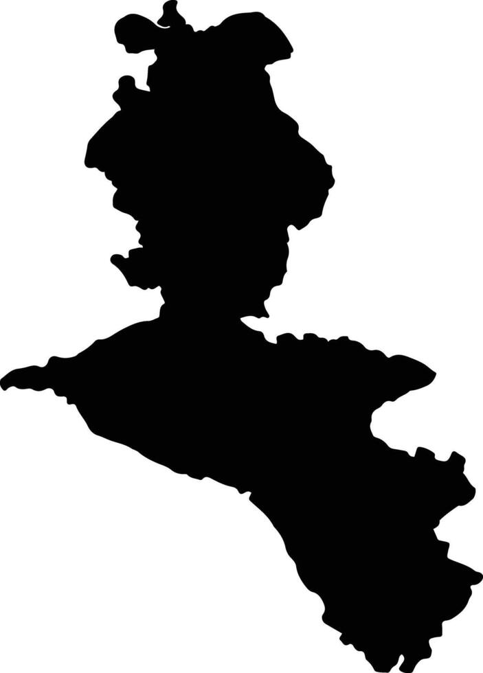 Dehradun India silhouette map vector