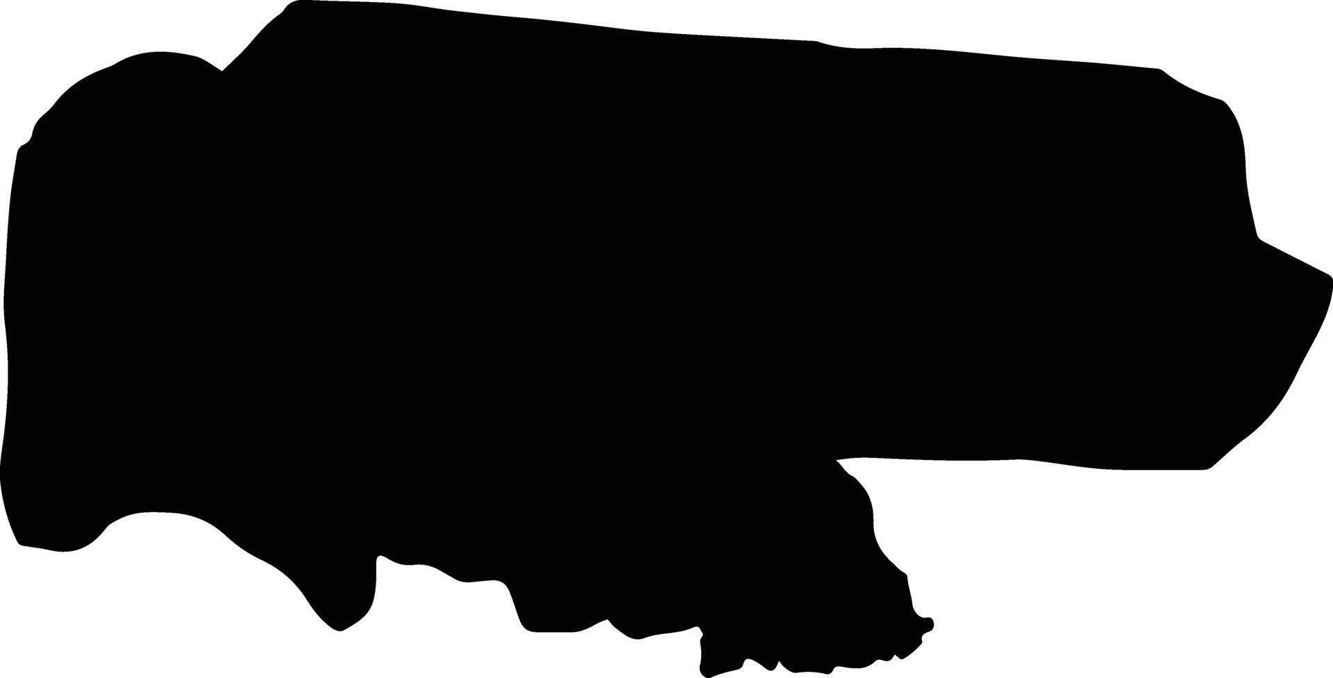 Deiyai Indonesia silhouette map vector