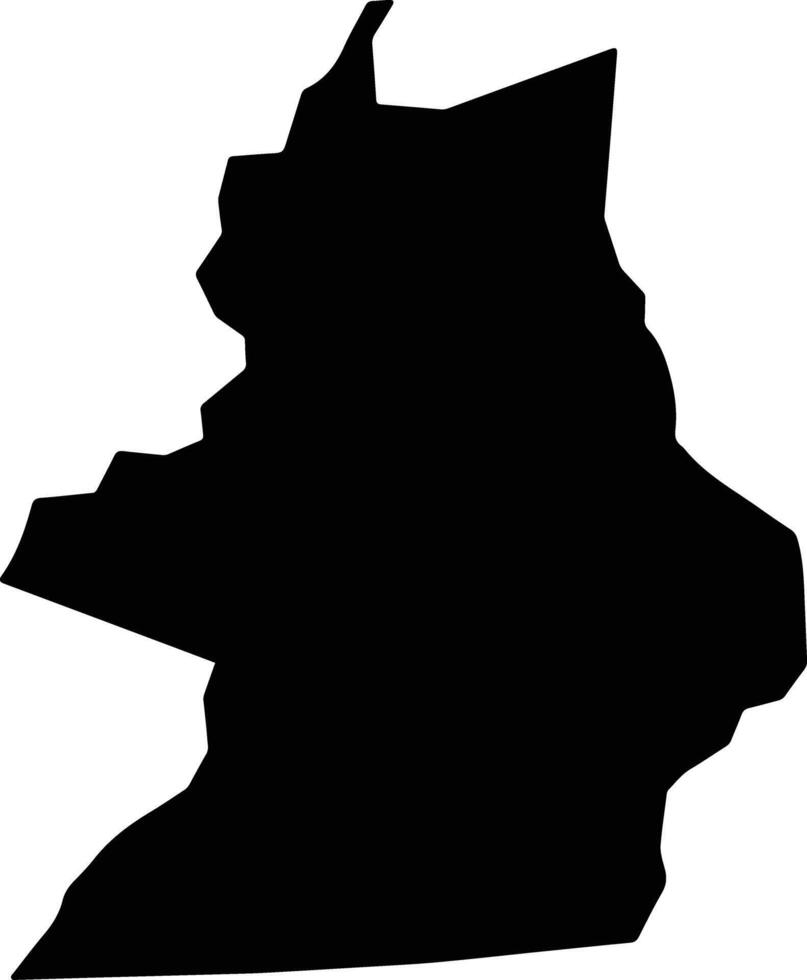 Delcer Saint Lucia silhouette map vector