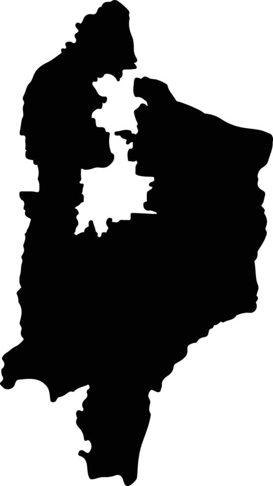 Deli Serdang Indonesia silhouette map vector