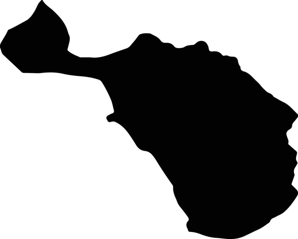 Delijan Iran silhouette map vector