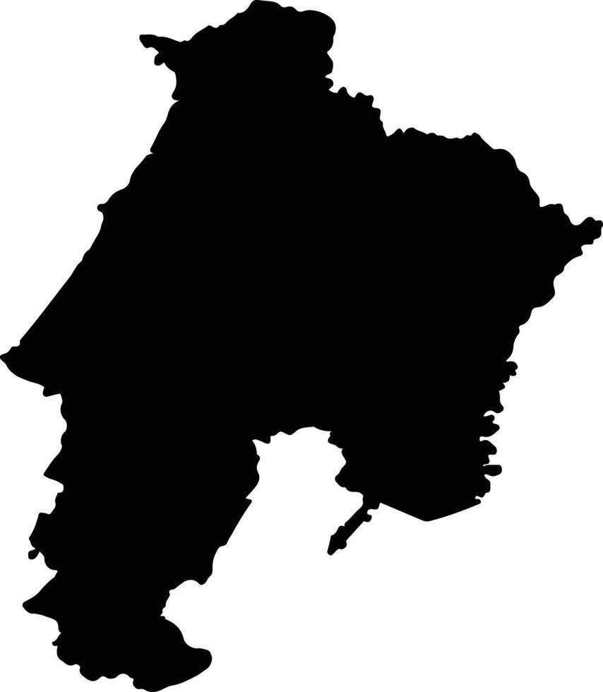 Demak Indonesia silhouette map vector