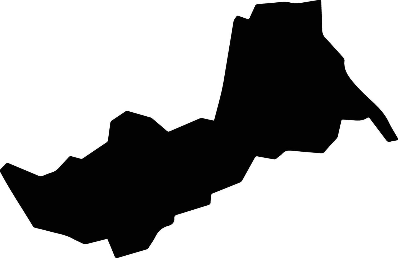 Demsa Nigeria silhouette map vector