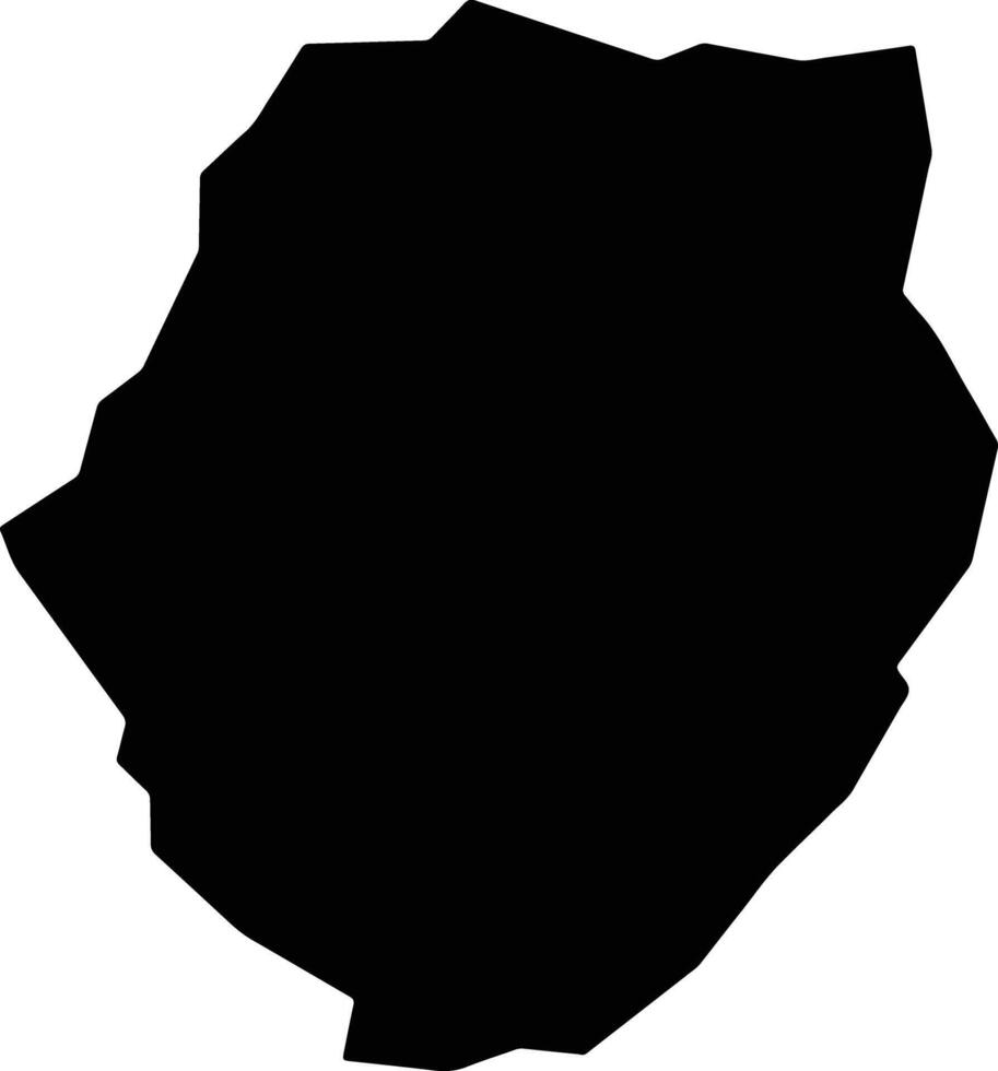 Denchhukha Bhutan silhouette map vector