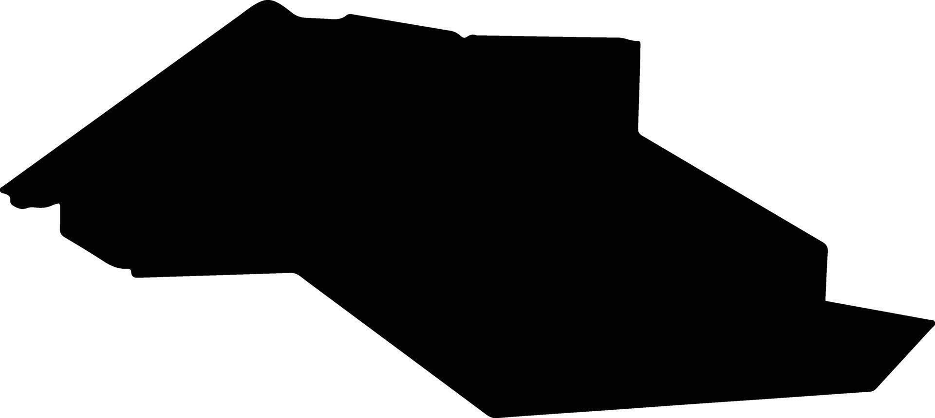 Denisovskiy Kazakhstan silhouette map vector