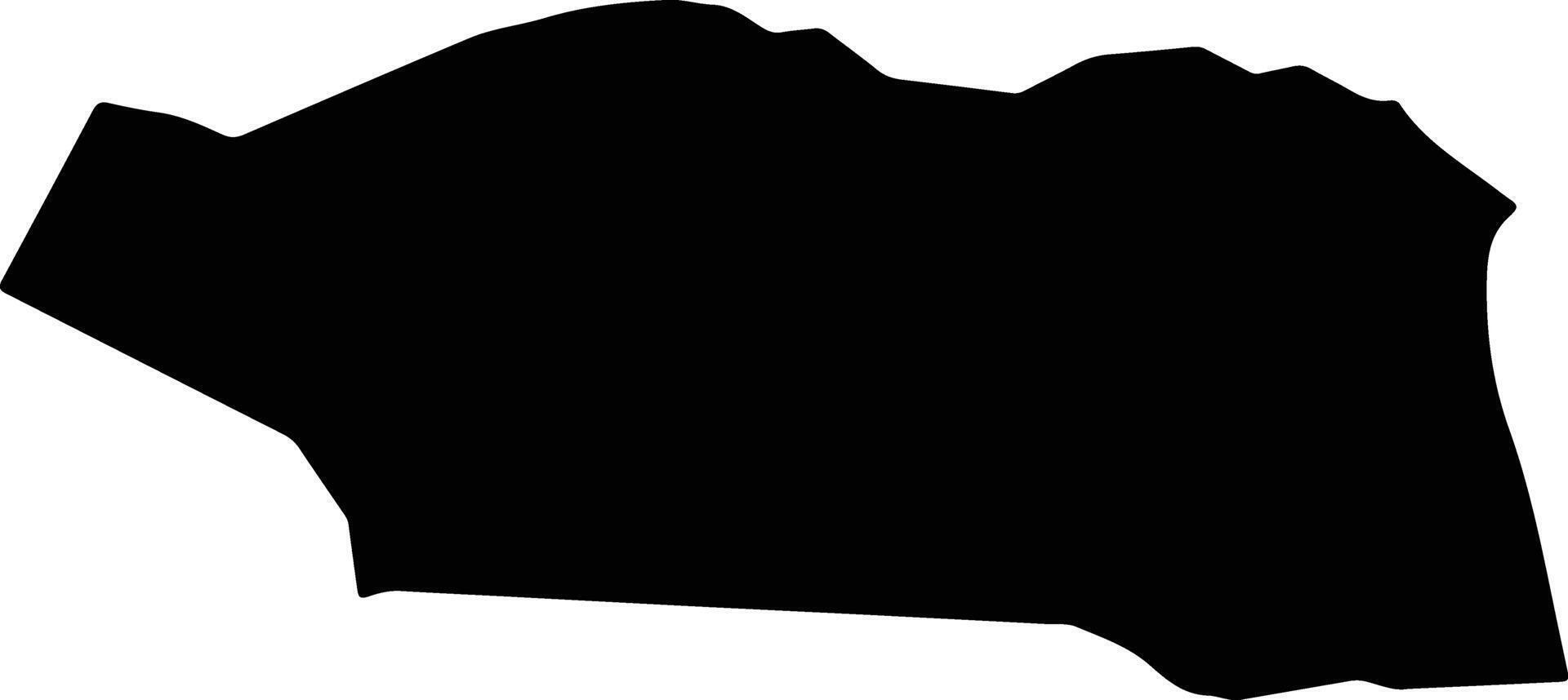 Dennery By Pass Rocky Lane Saint Lucia silhouette map vector