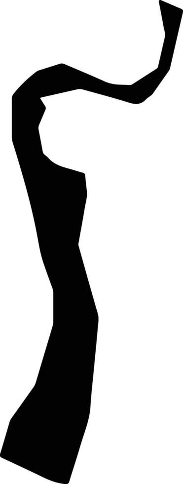 Dennery By Pass Saint Lucia silhouette map vector