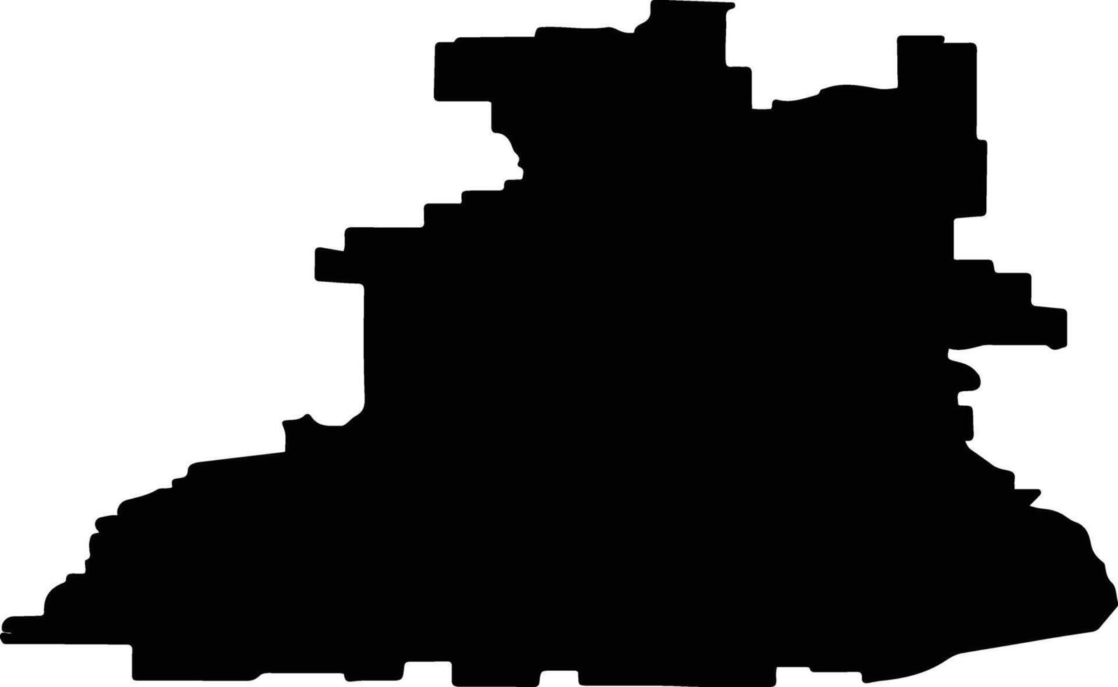Dergachyovsky District Russia silhouette map vector