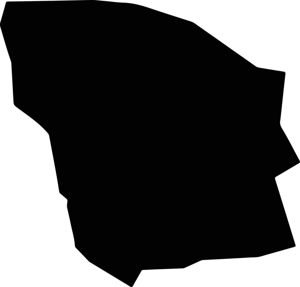 Deren Mongolia silhouette map vector