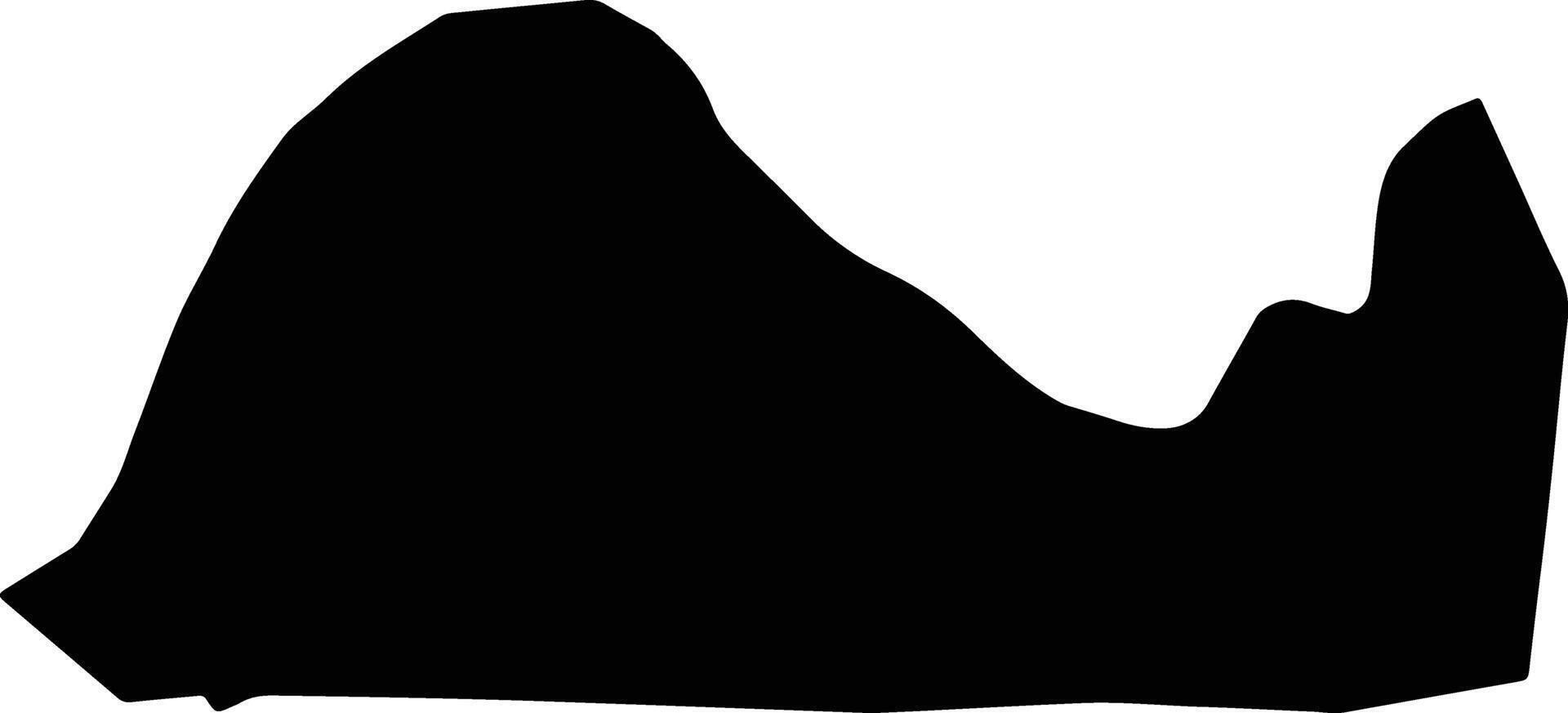 Derniere Riviere Fond Petit Saint Lucia silhouette map vector