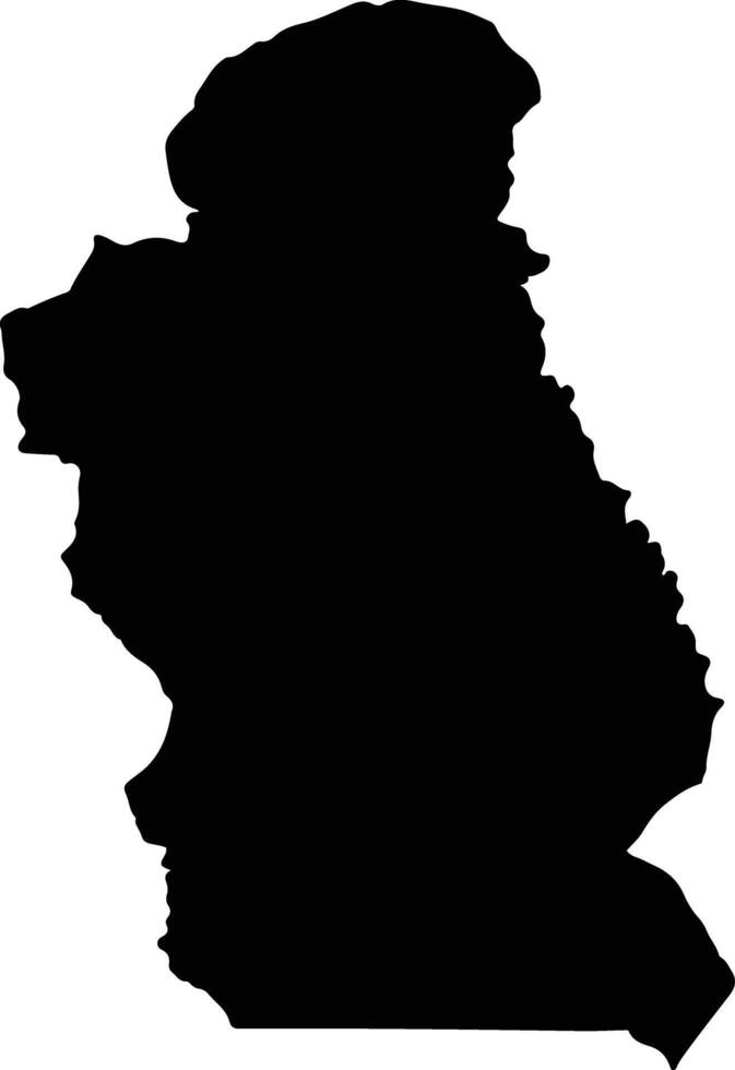 Derre Mozambique silhouette map vector