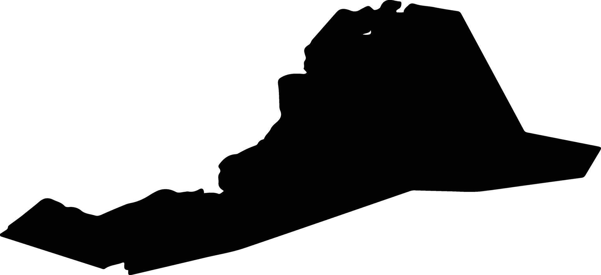 Derry City and Strabane United Kingdom silhouette map vector