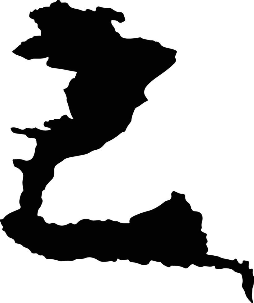 Desamparados Costa Rica silhouette map vector