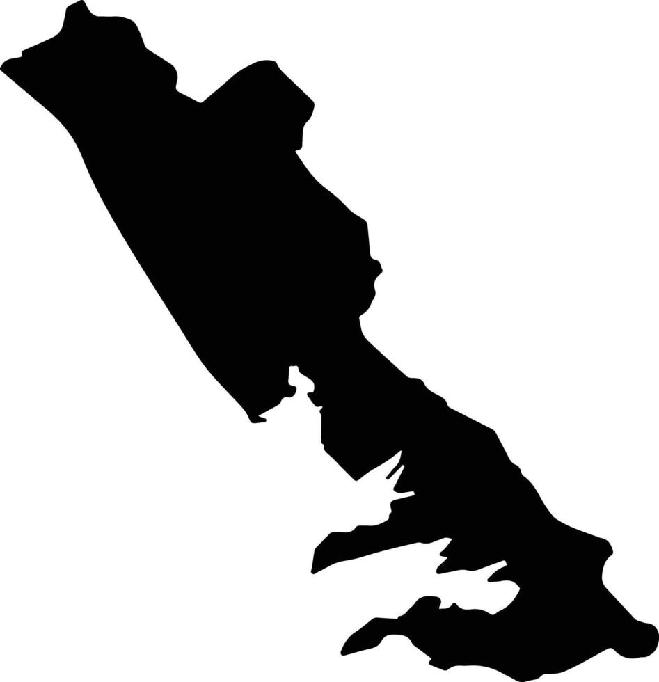 Devonport Takapuna Local Board Area New Zealand silhouette map vector