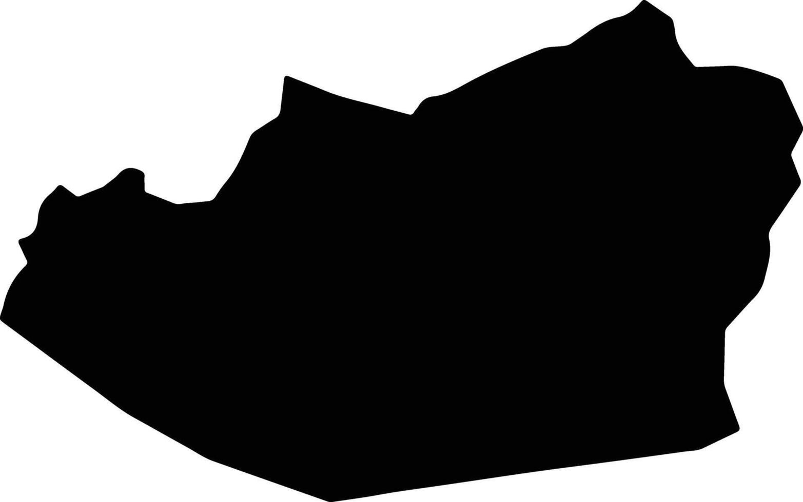 Dewathang Bhutan silhouette map vector