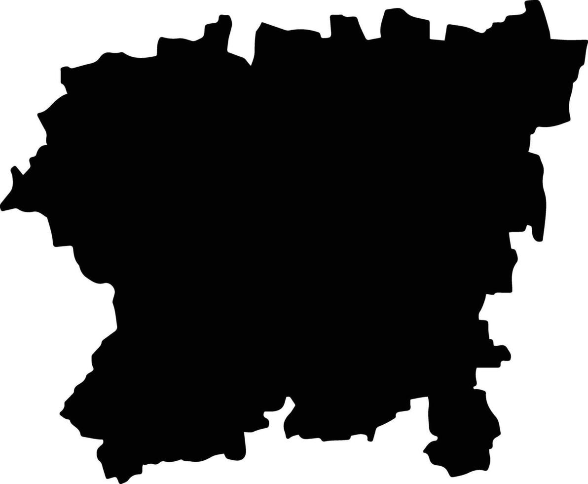Dharwad India silhouette map vector