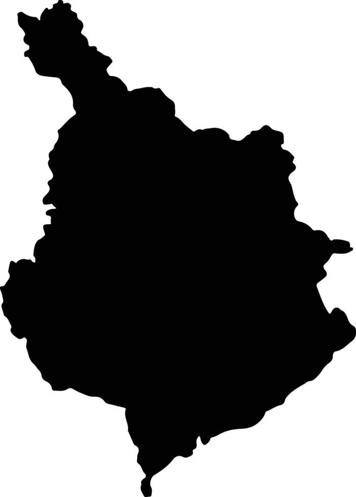 Di Linh Vietnam silhouette map vector