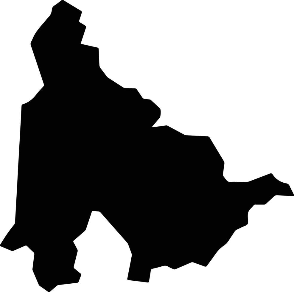 Di An Vietnam silhouette map vector