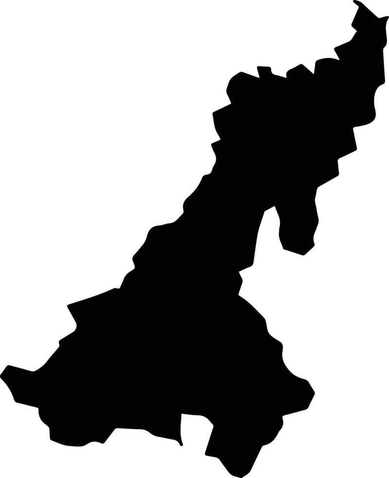 Diamantina Brazil silhouette map vector