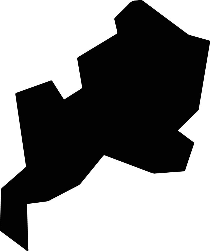 Diamare Cameroon silhouette map vector