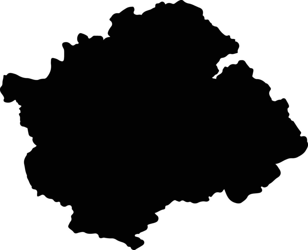 Dibang Valley India silhouette map vector