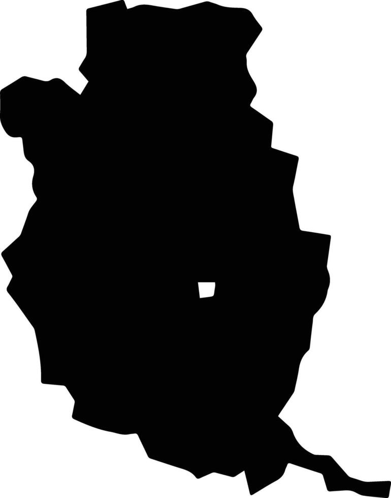 Dibaya Democratic Republic silhouette map vector