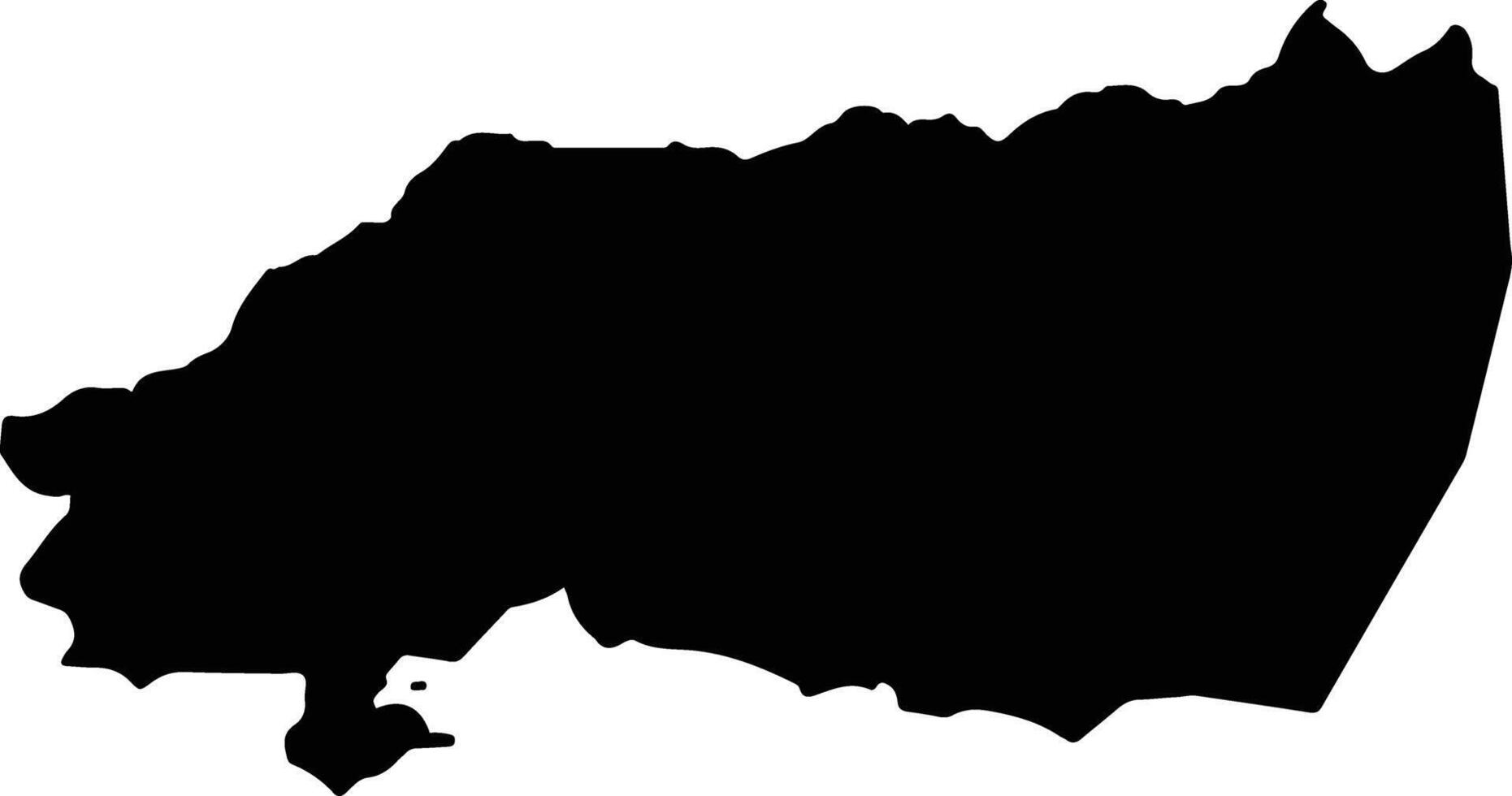 Diego Martin Trinidad and Tobago silhouette map vector