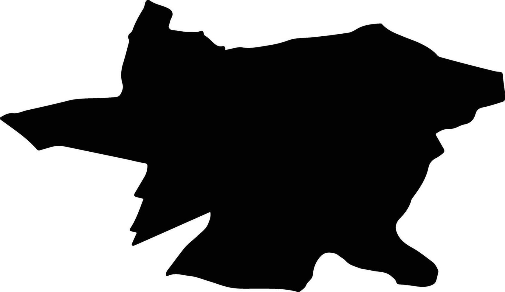 Dijk en Waard Netherlands silhouette map vector