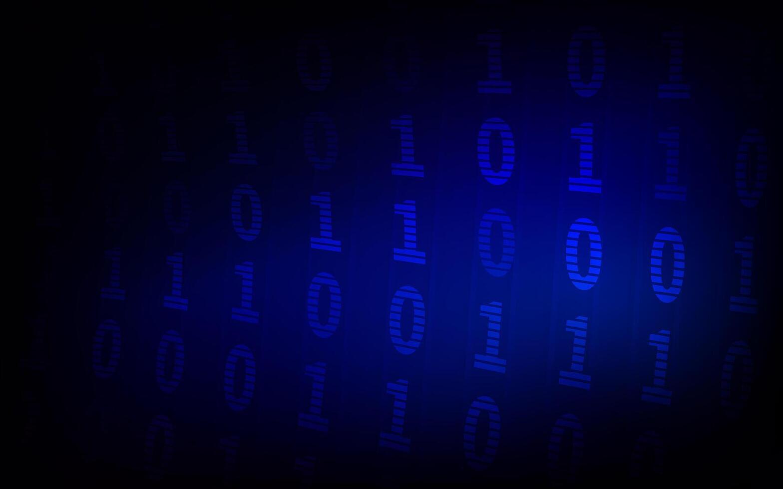 Blue binary code pattern digital data matrix technology computer number vector