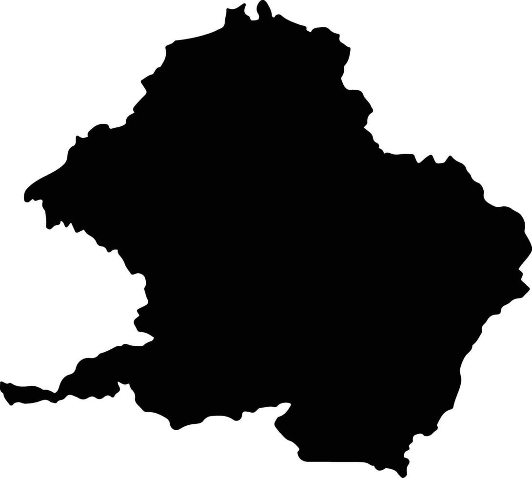 Dima Hasao India silhouette map vector