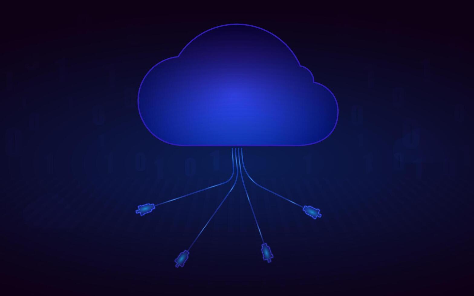 Cloud computing network connections data transfer connection technology internet vector