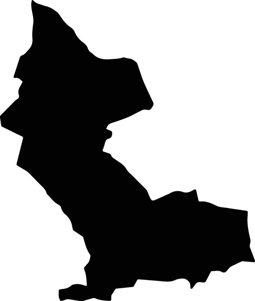 Dimbelenge Democratic Republic silhouette map vector