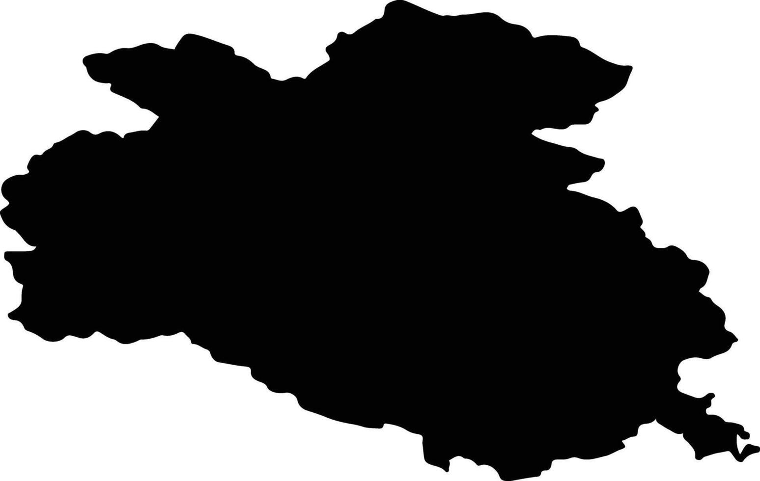 District of Bardejov Slovakia silhouette map vector