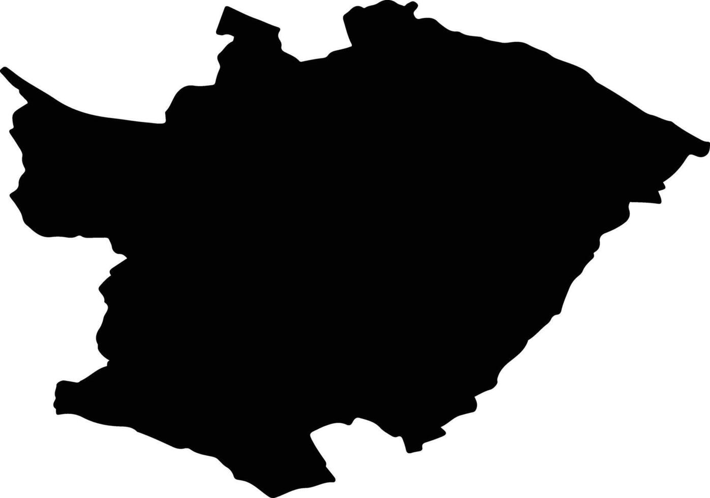 District of Hlohovec Slovakia silhouette map vector