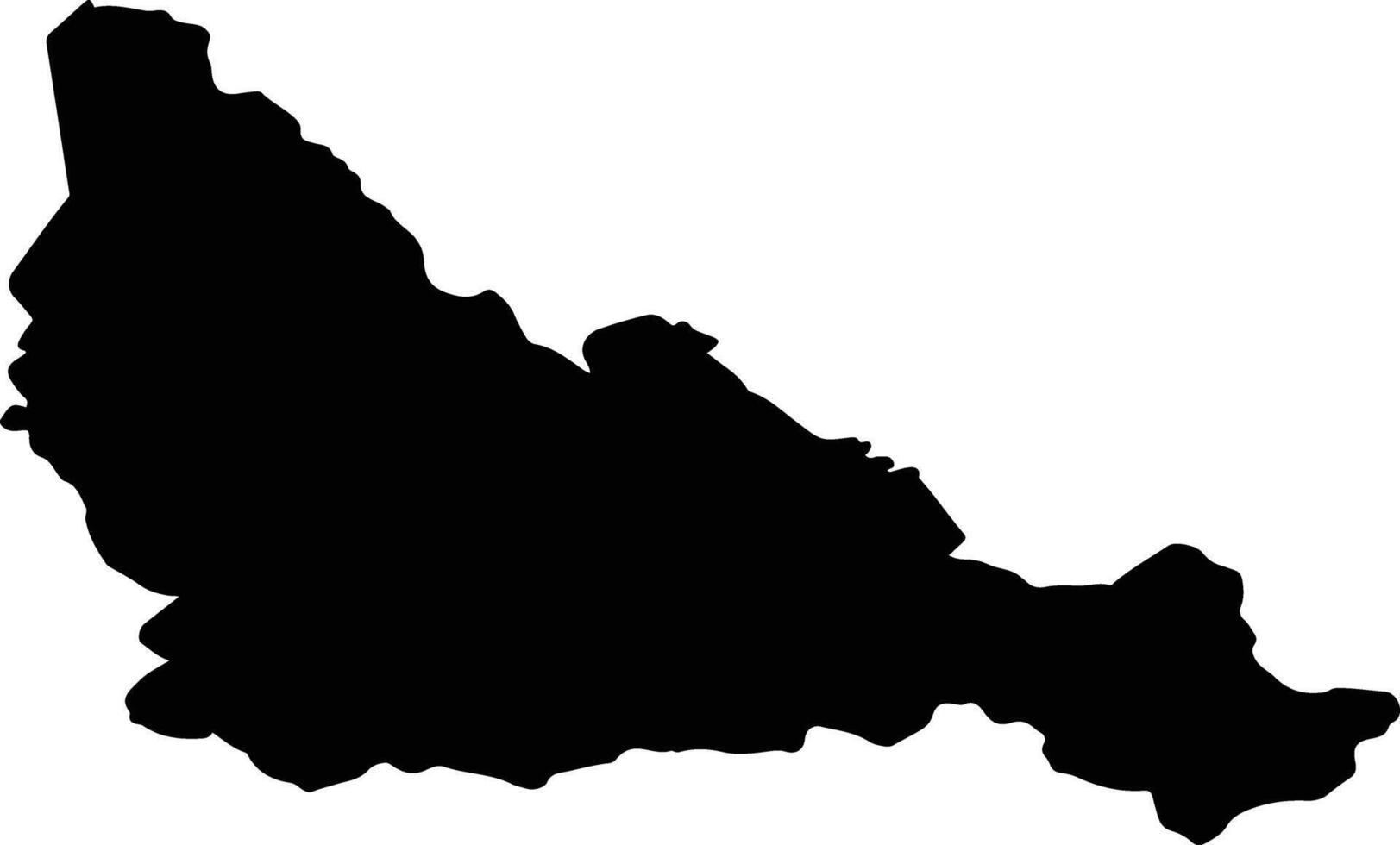 District of Ilava Slovakia silhouette map vector
