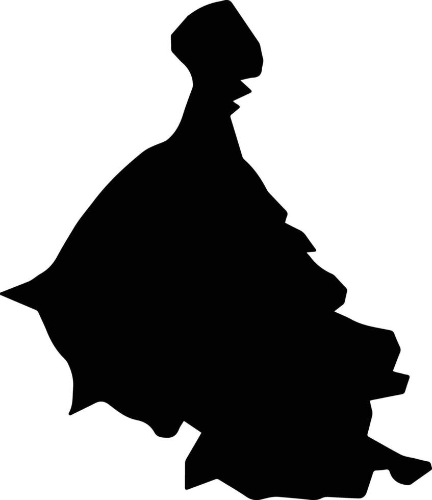 District of Kolice III Slovakia silhouette map vector
